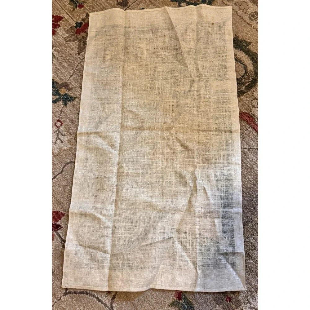 Vintage Linen Tea Towel Kay Dee 100% Linen New England Map States Rhode Island